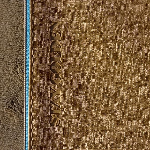 Ipsy Stay Golden Makeup Cosmetic Bag Gold Blue - Picture 2 of 6